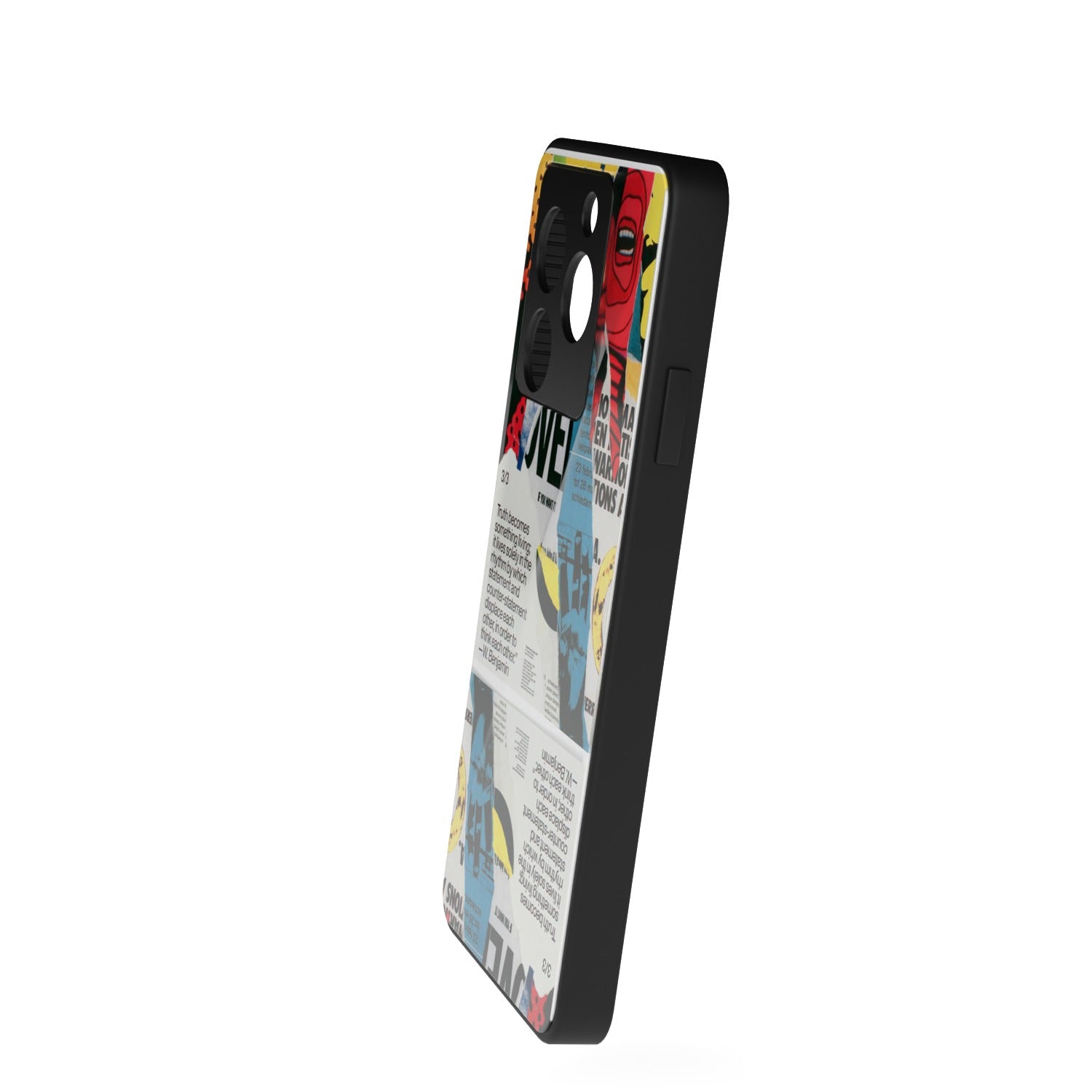 TarredWord printed metal phone case - side view