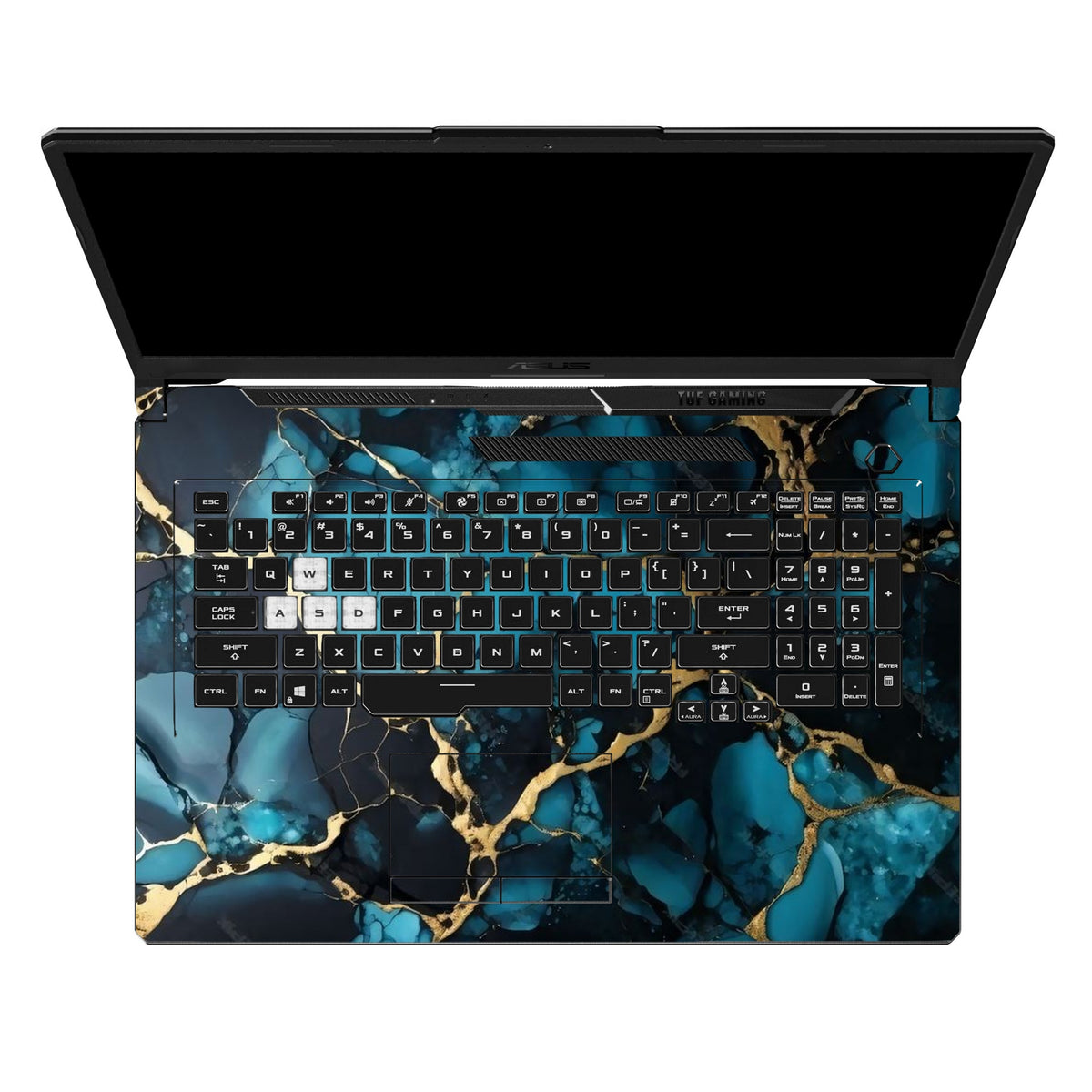 Teal Mosaic Gold Marble by Decalz