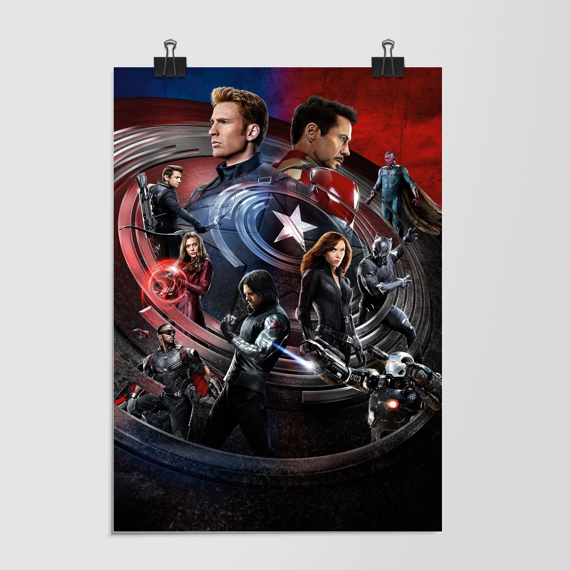 Team Captain America Black Dramatic Lighting by Decalz