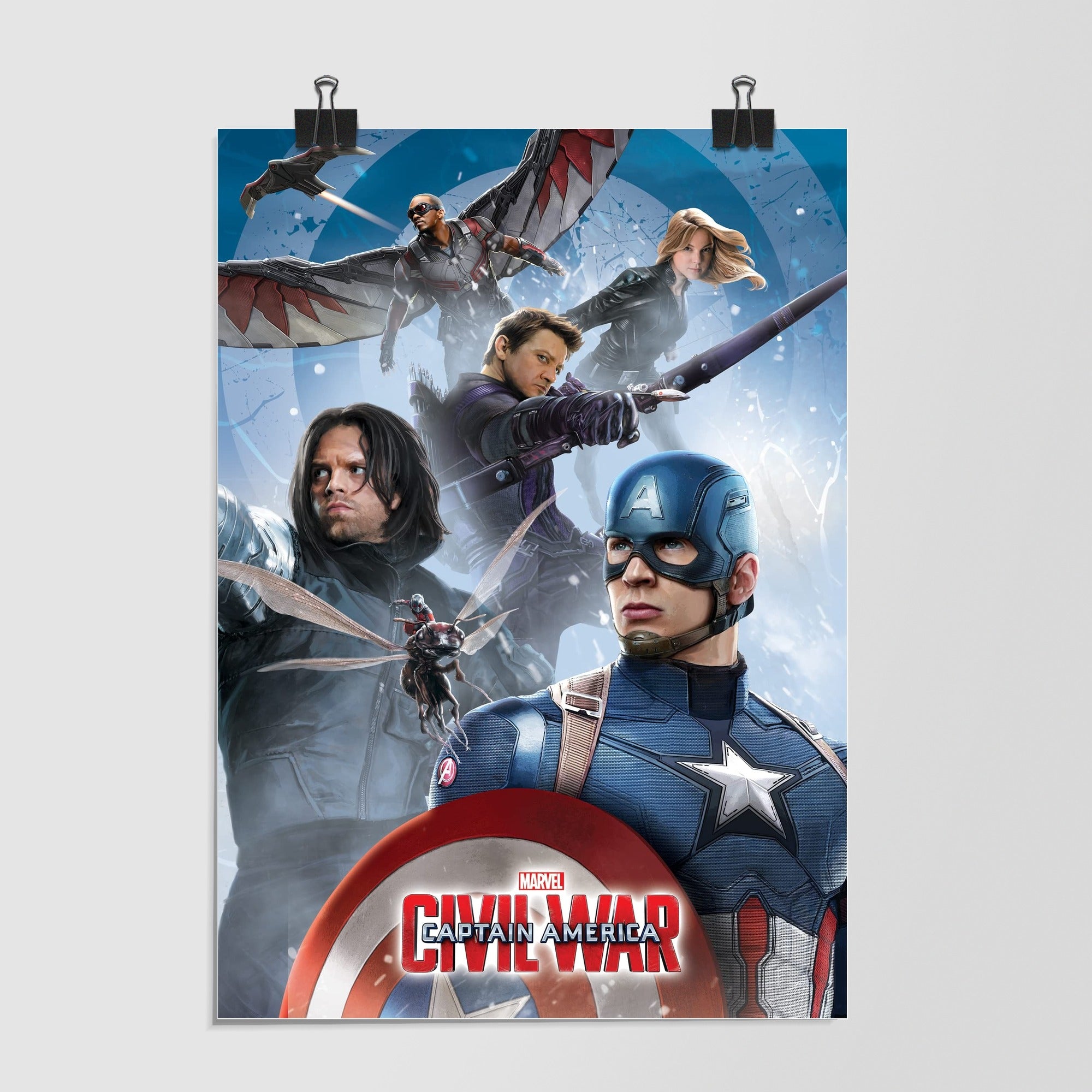 Team Captain America Gray Dramatic Lighting by Decalz