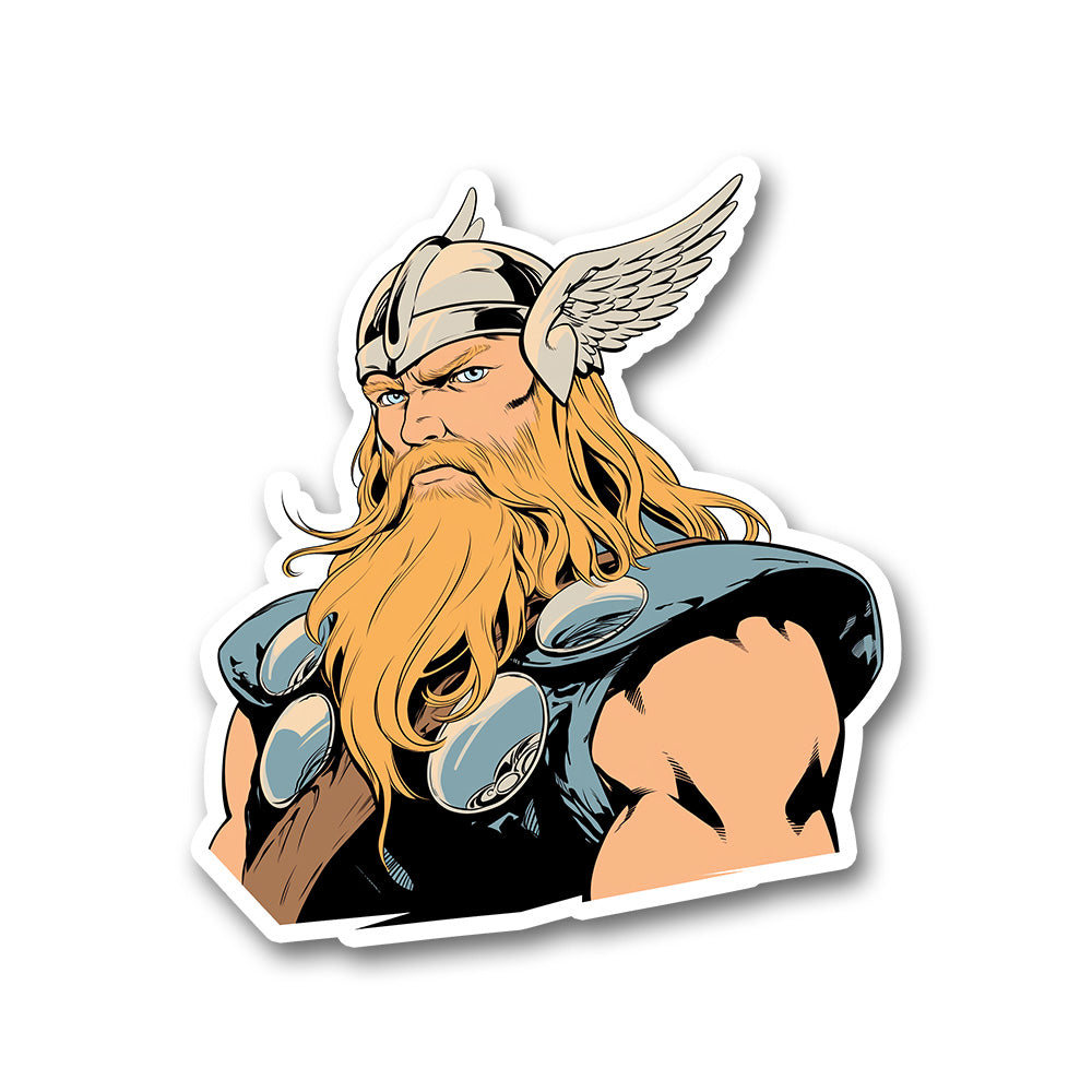 Thor Retro Comics Portrait Sticker
