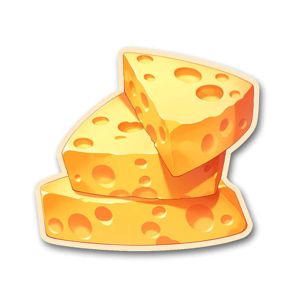 Three Pieces Of Cheese Aesthetic Sticker