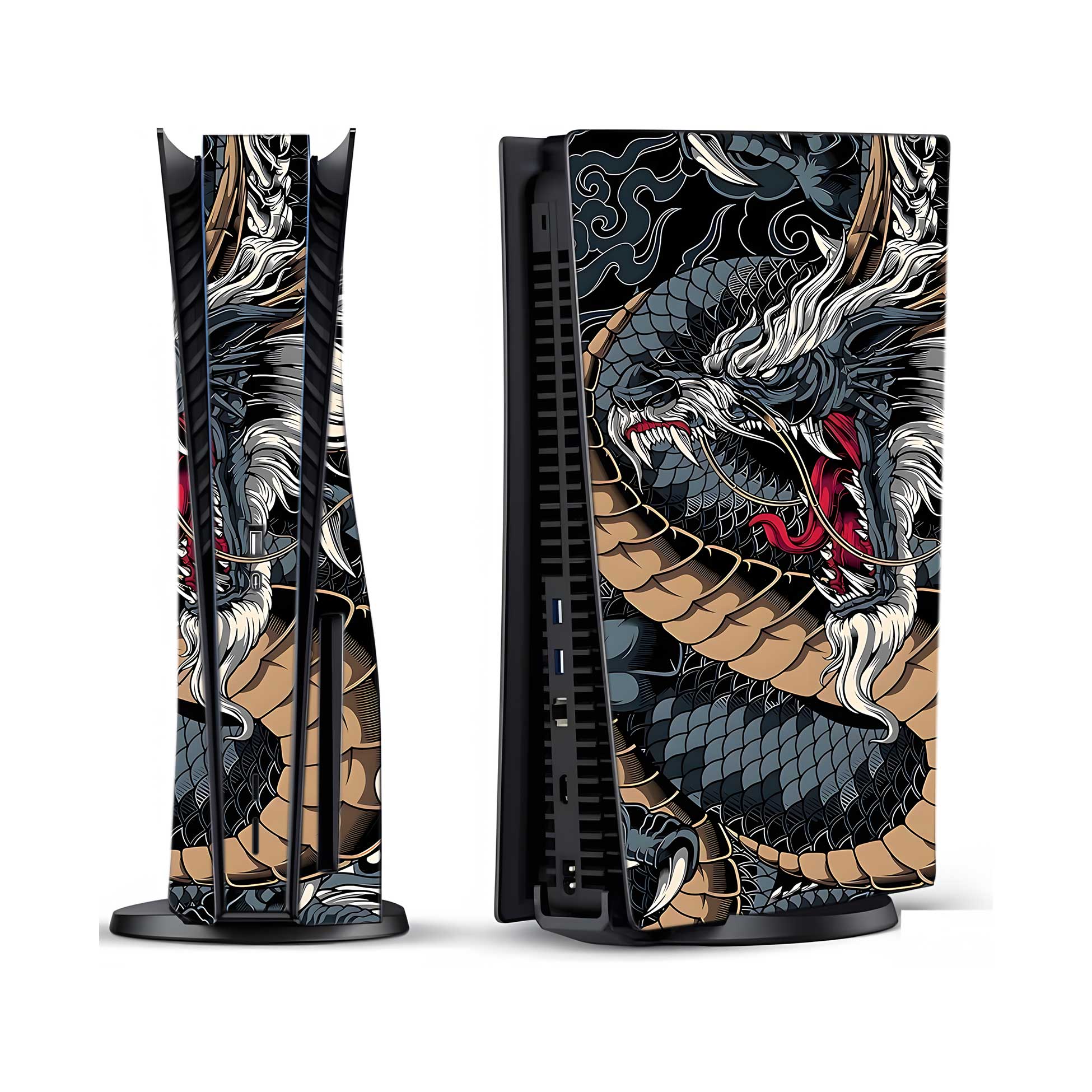 Tidal Dragon PlayStation 5 Fat Skins & Wraps