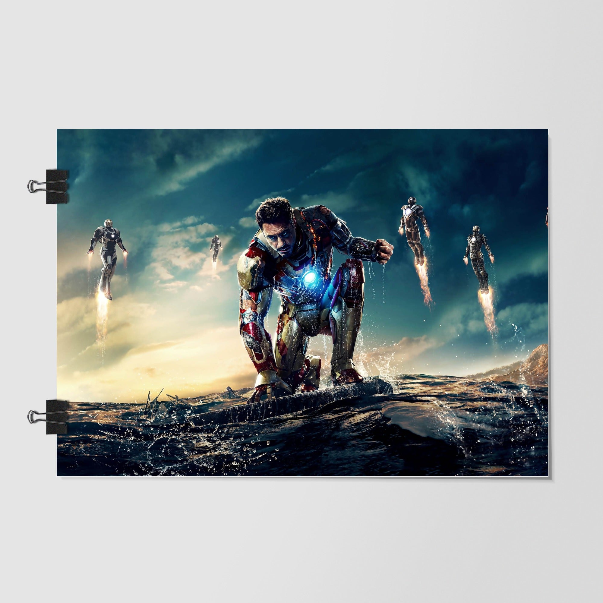 Tony Stark Iron Man Navy Night Scene by Decalz