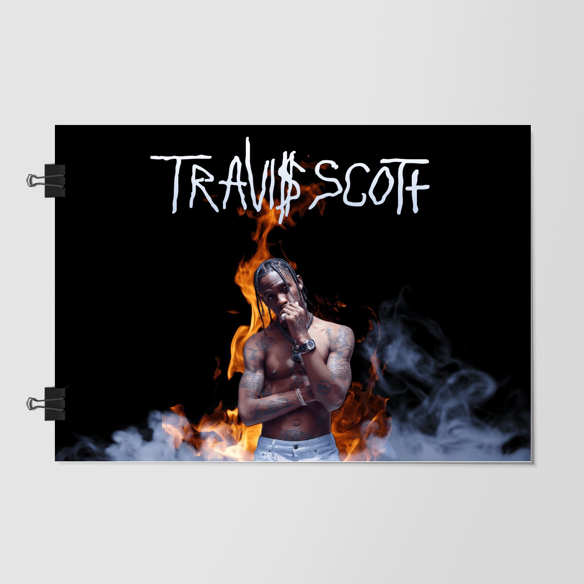 Travis Scott Black Dramatic Lighting by Decalz