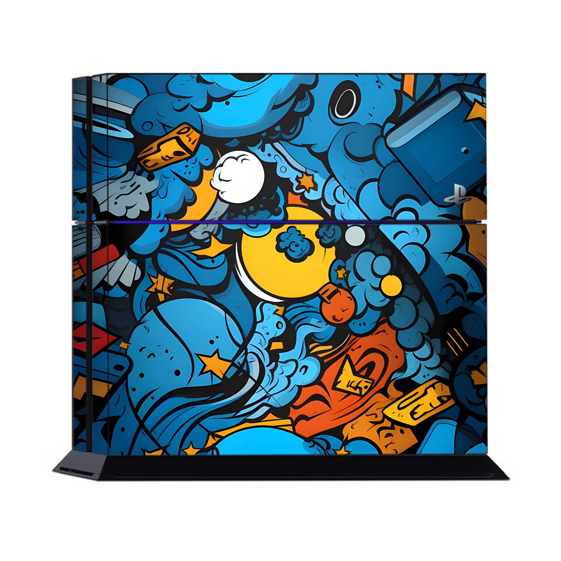 Urban Ink Blue PlayStation 4 Fat Skins & Wraps
