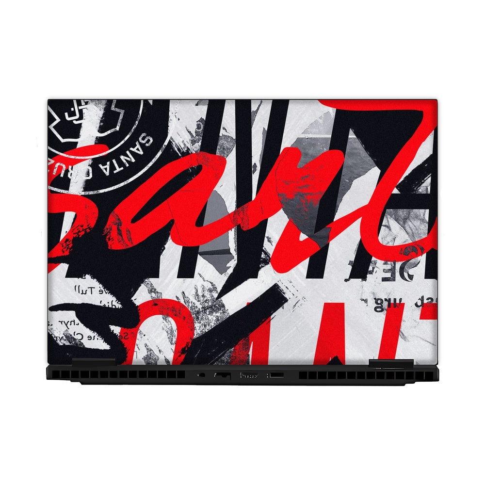 Urban Red and Black skin on Hp Omen Gaming 16-AM0241TX by Decalz