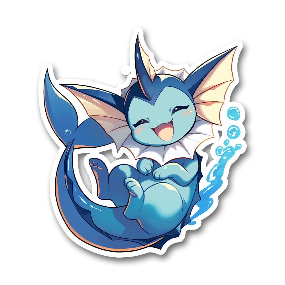 Vaporeon Kawaii Water Pokemon Sticker