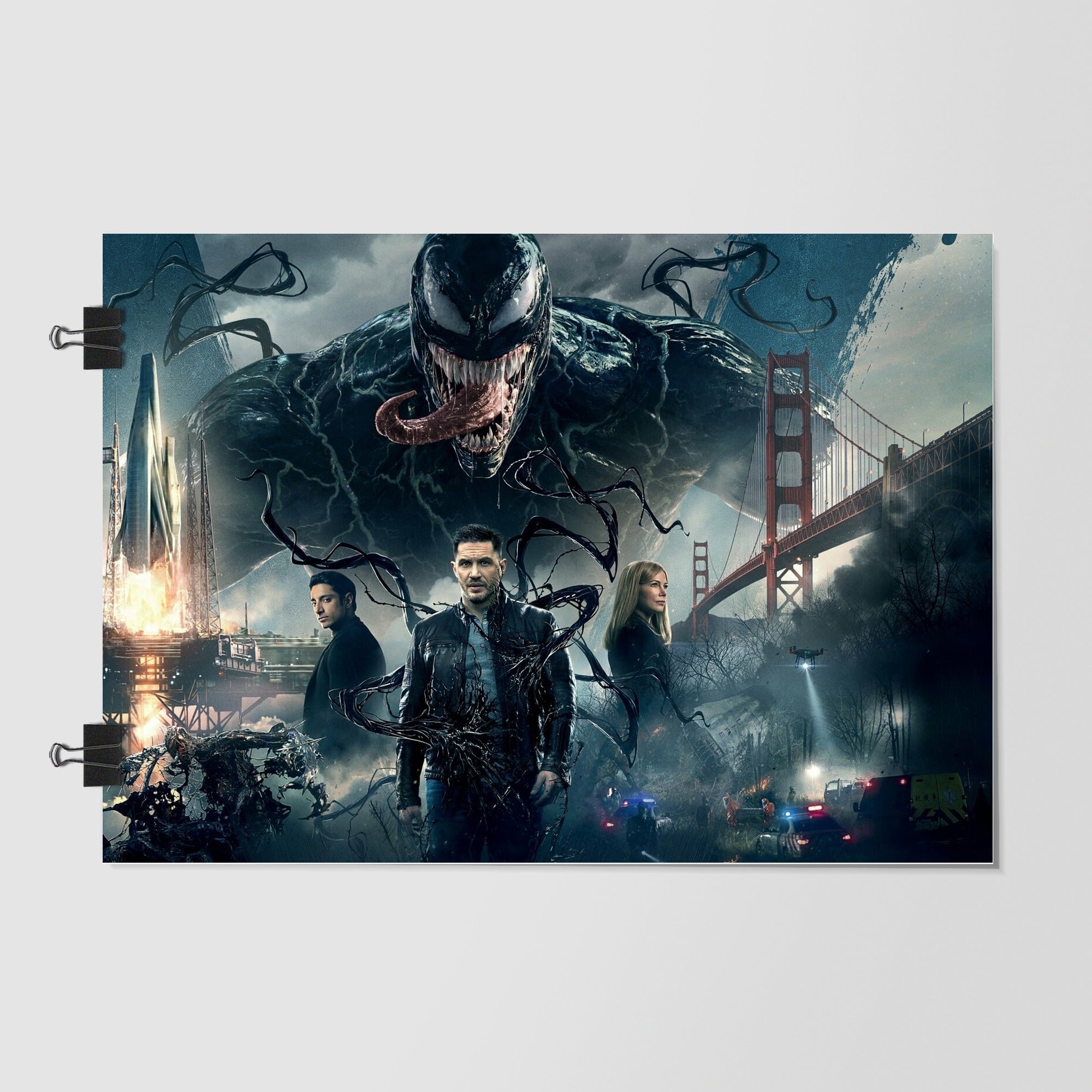Venom Black City Backdrop by Decalz