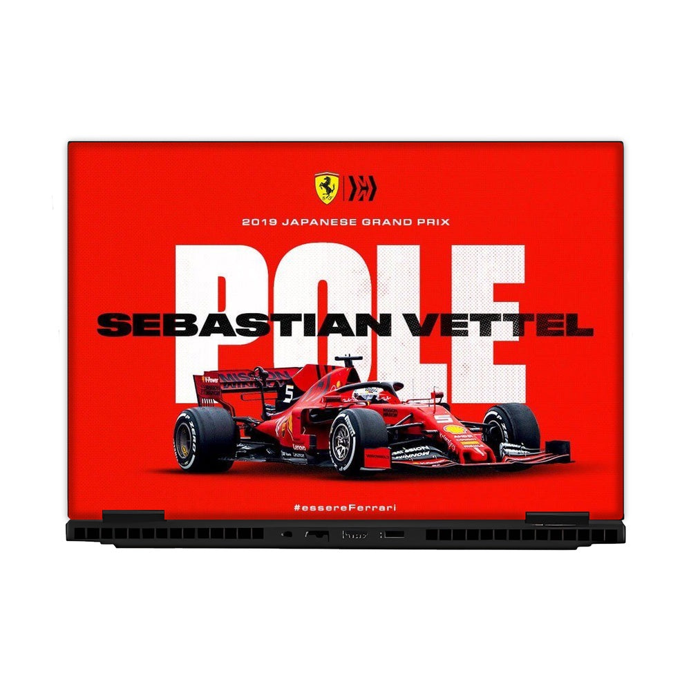 Vettel Suzuka Pole 2019 skin on Hp Omen Gaming 16-AM0241TX by Decalz