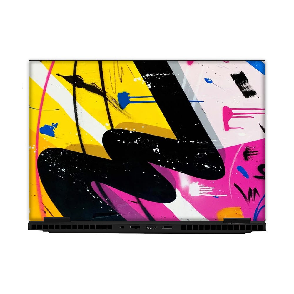 Vibrant Abstract Splash skin on Hp Omen Gaming 16-AM0241TX by Decalz