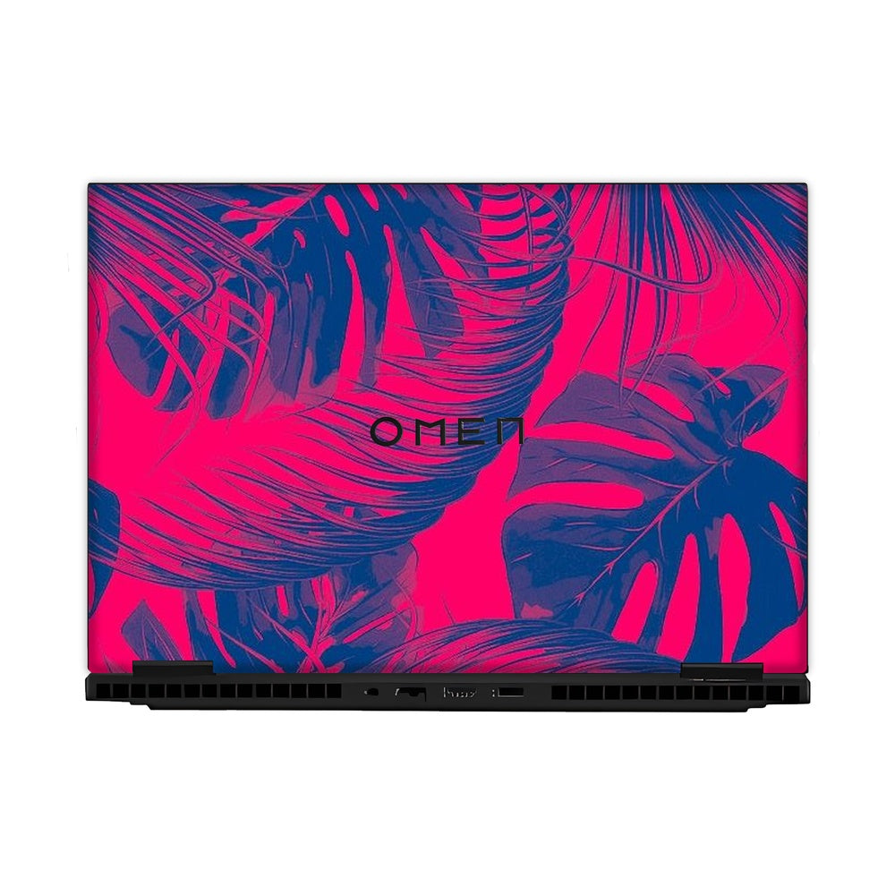 Vibrant Neon Pink Foliage skin on Hp Omen Gaming 16-AM0241TX by Decalz