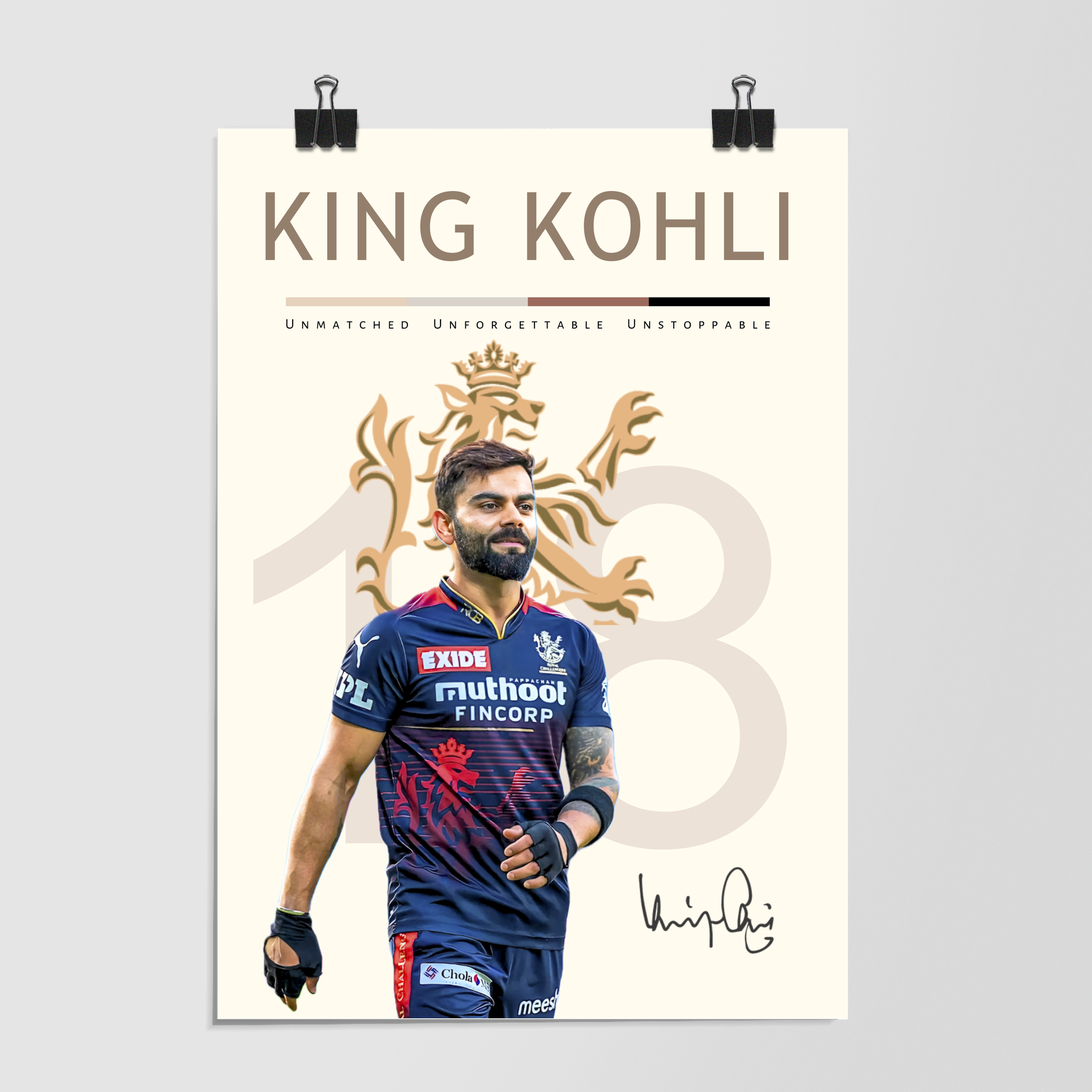 Virat Kohli King Kohli Title by Decalz