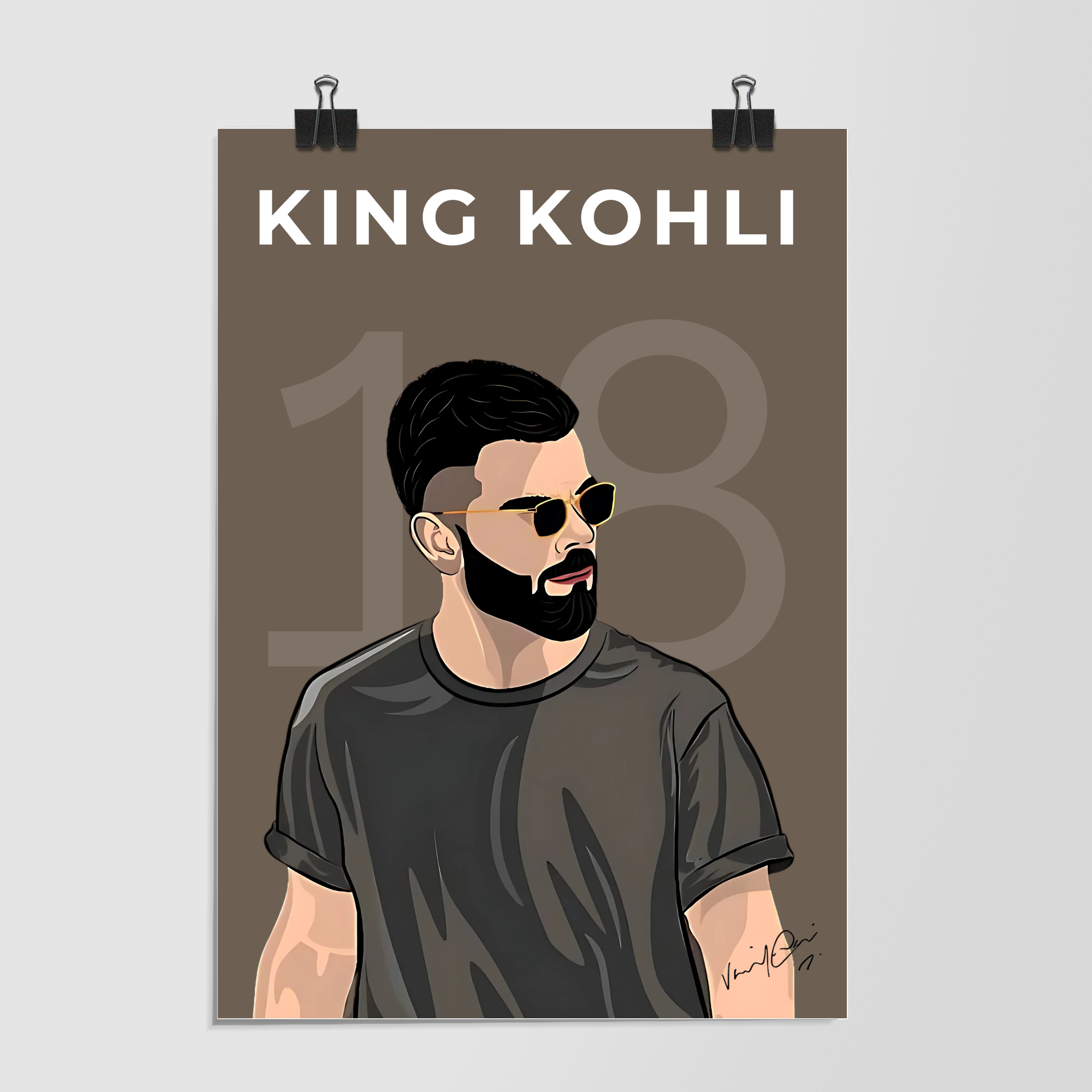 Virat Kohli King Kohli Title Dramatic Lighting by Decalz