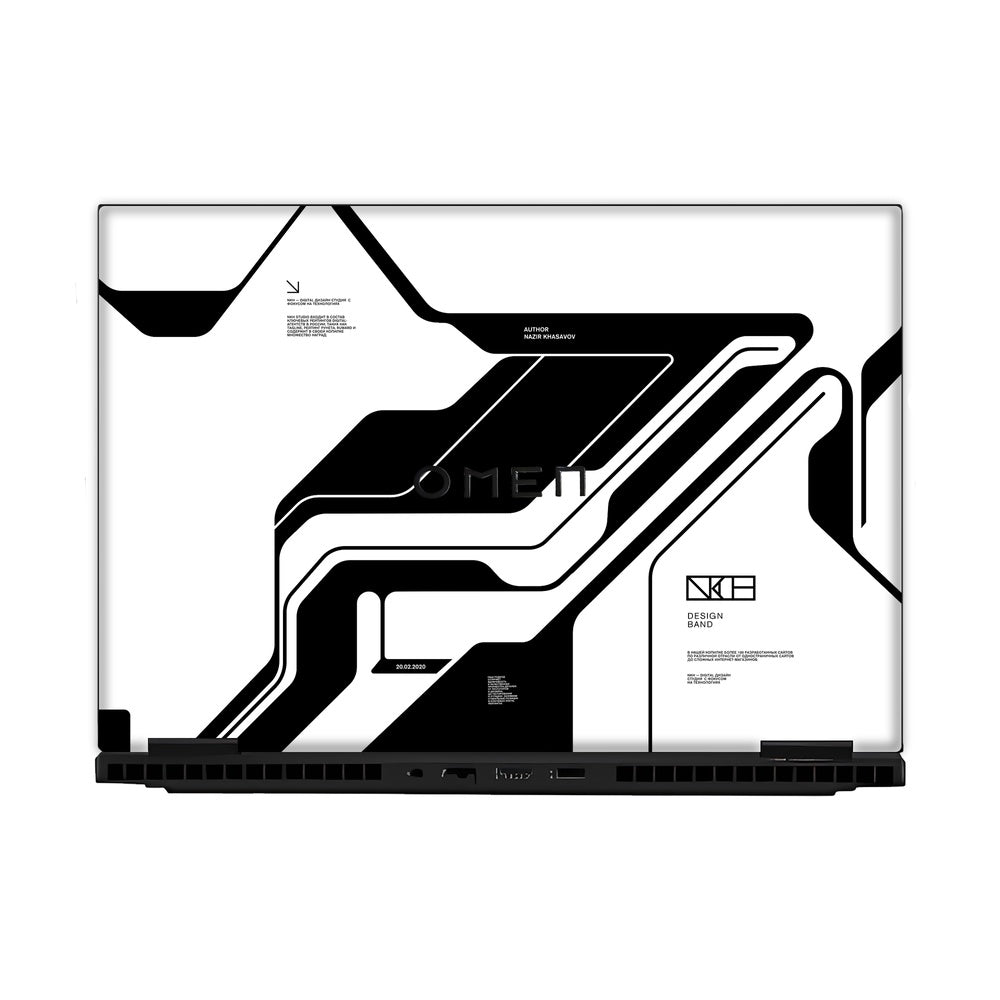White Cyberpunk skin on Hp Omen Gaming 16-AM0241TX by Decalz