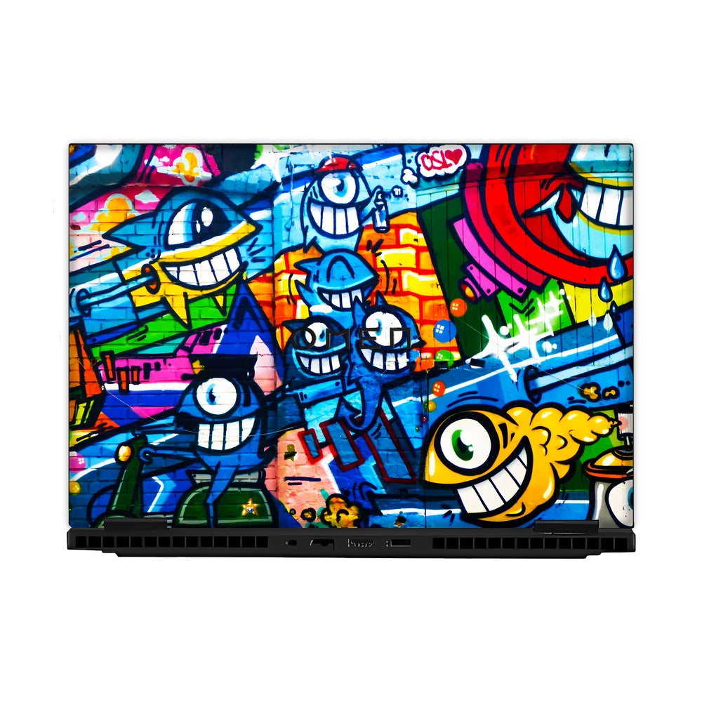 Wall Graffiti skin on Hp Omen Gaming 16-AM0241TX by Decalz