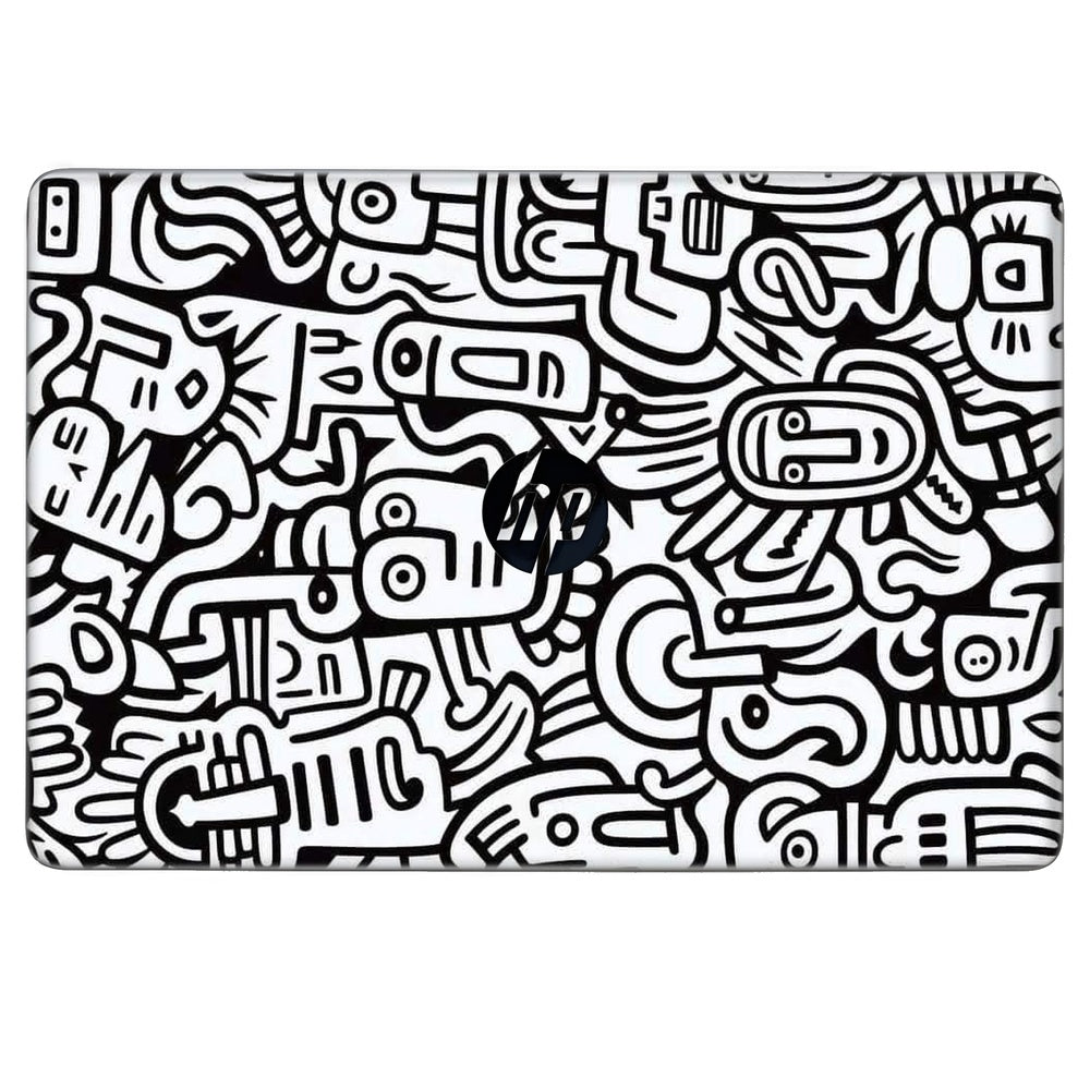 Whimsical Black and White skin on Hp Elitebook 820 G3 by Decalz