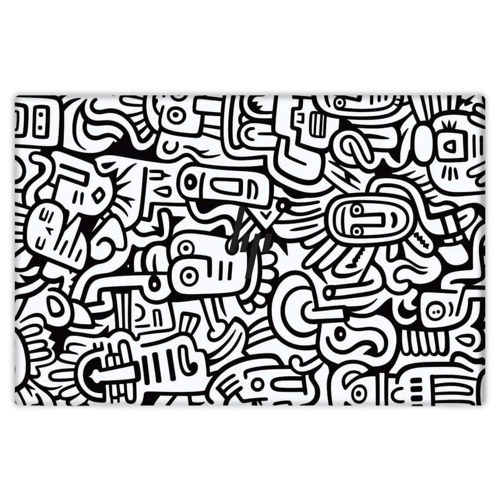 Whimsical Black and White skin on Hp Elitebook 840 G7 by Decalz