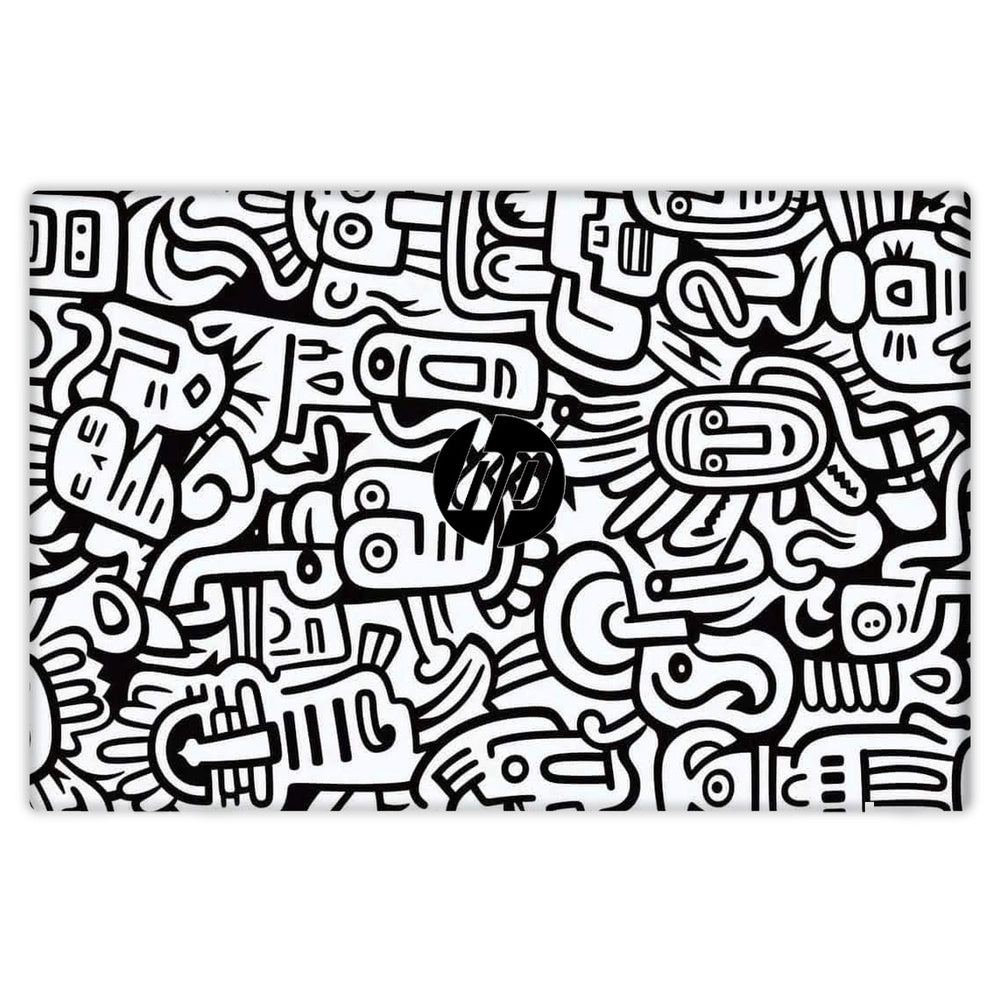 Whimsical Black and White skin on Hp Envy 13 AD139TU by Decalz