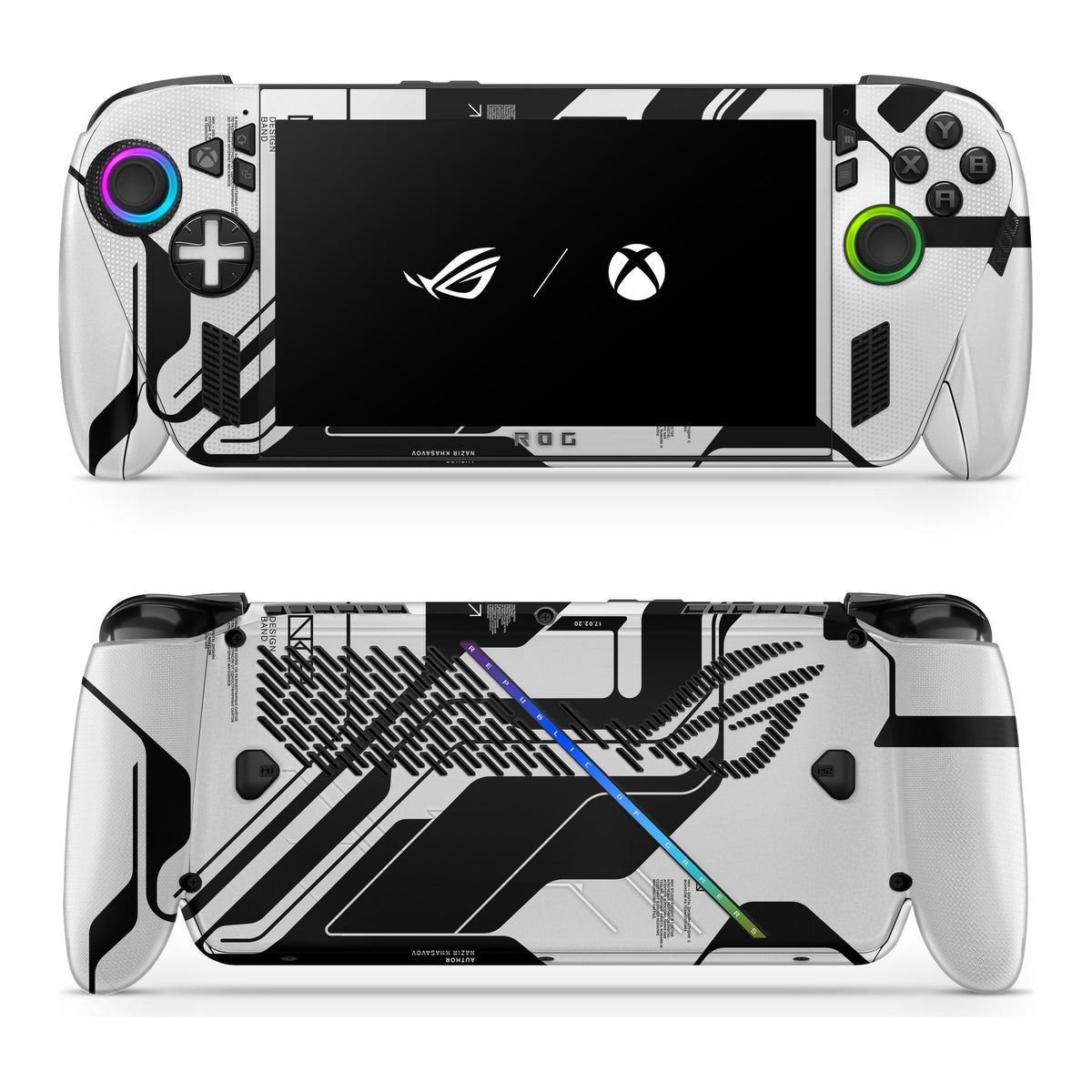 White Cyberpunk Asus ROG Xbox Ally skin by Decalz