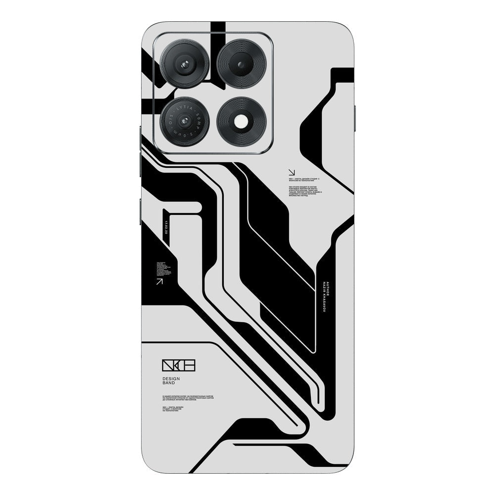 White Cyberpunk skin on Moto Edge 70 Max (5G) by Decalz