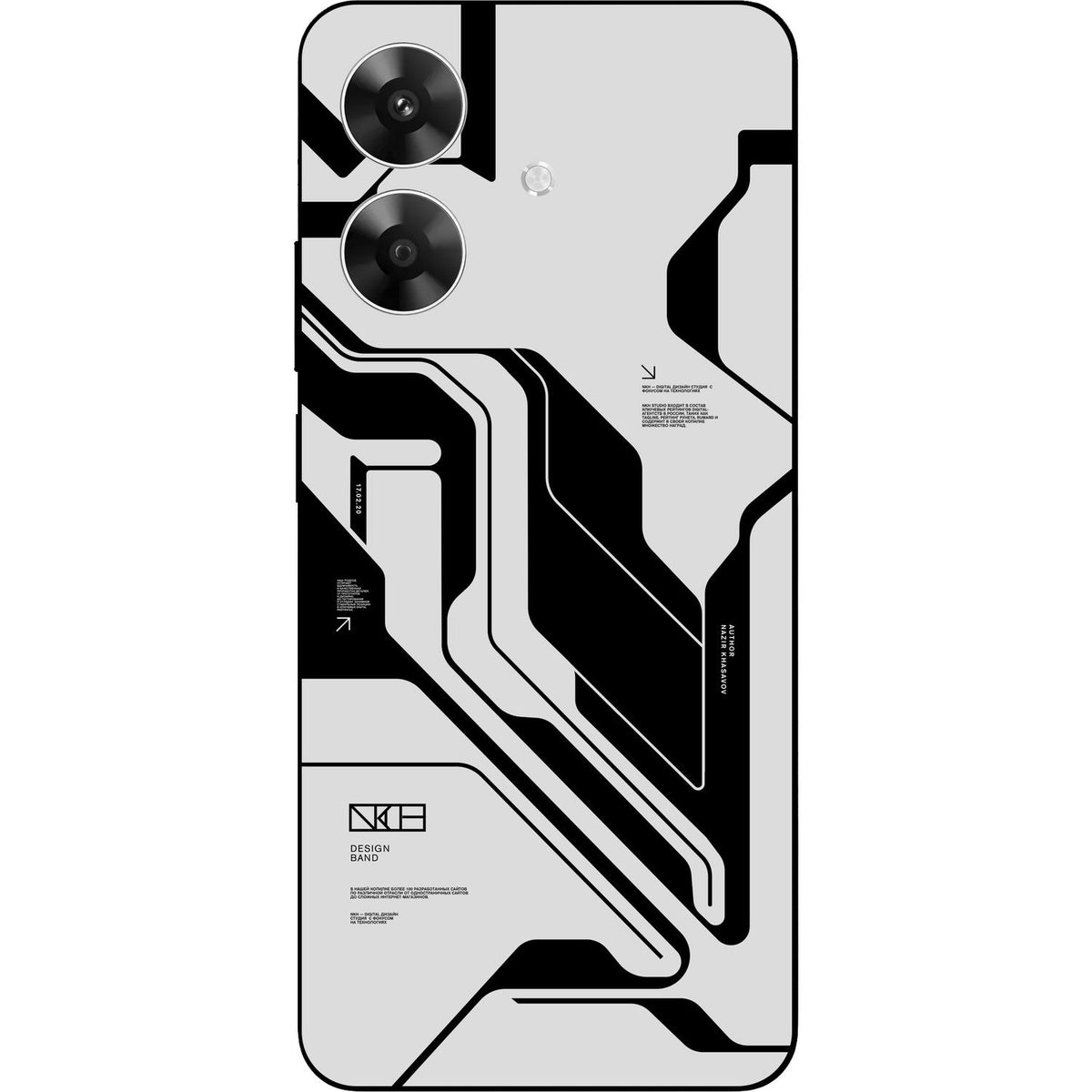 White Cyberpunk skin on Realme Narzo N61 by Decalz
