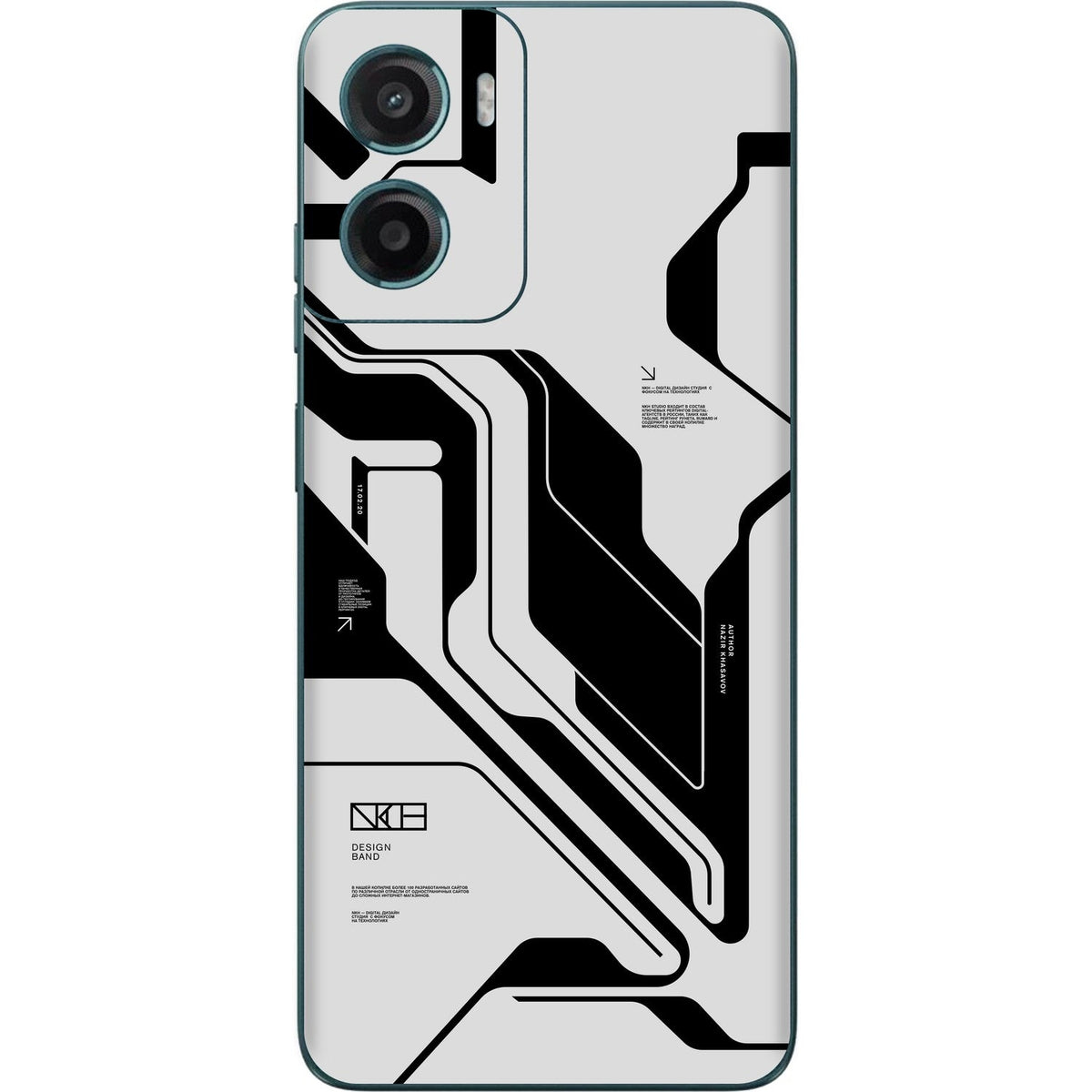 White Cyberpunk skin on Moto G05 by Decalz