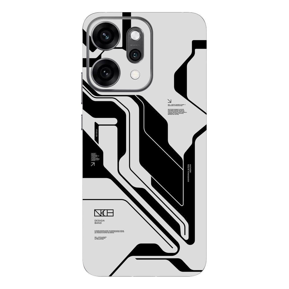 White Cyberpunk skin on Oppo Reno 14 Pro (5G) by Decalz