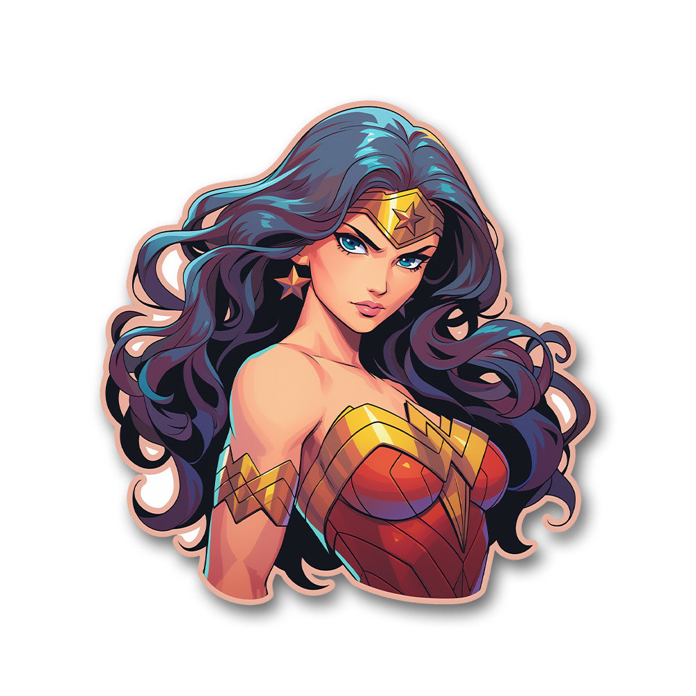 Wonder Woman Anime Style Sticker