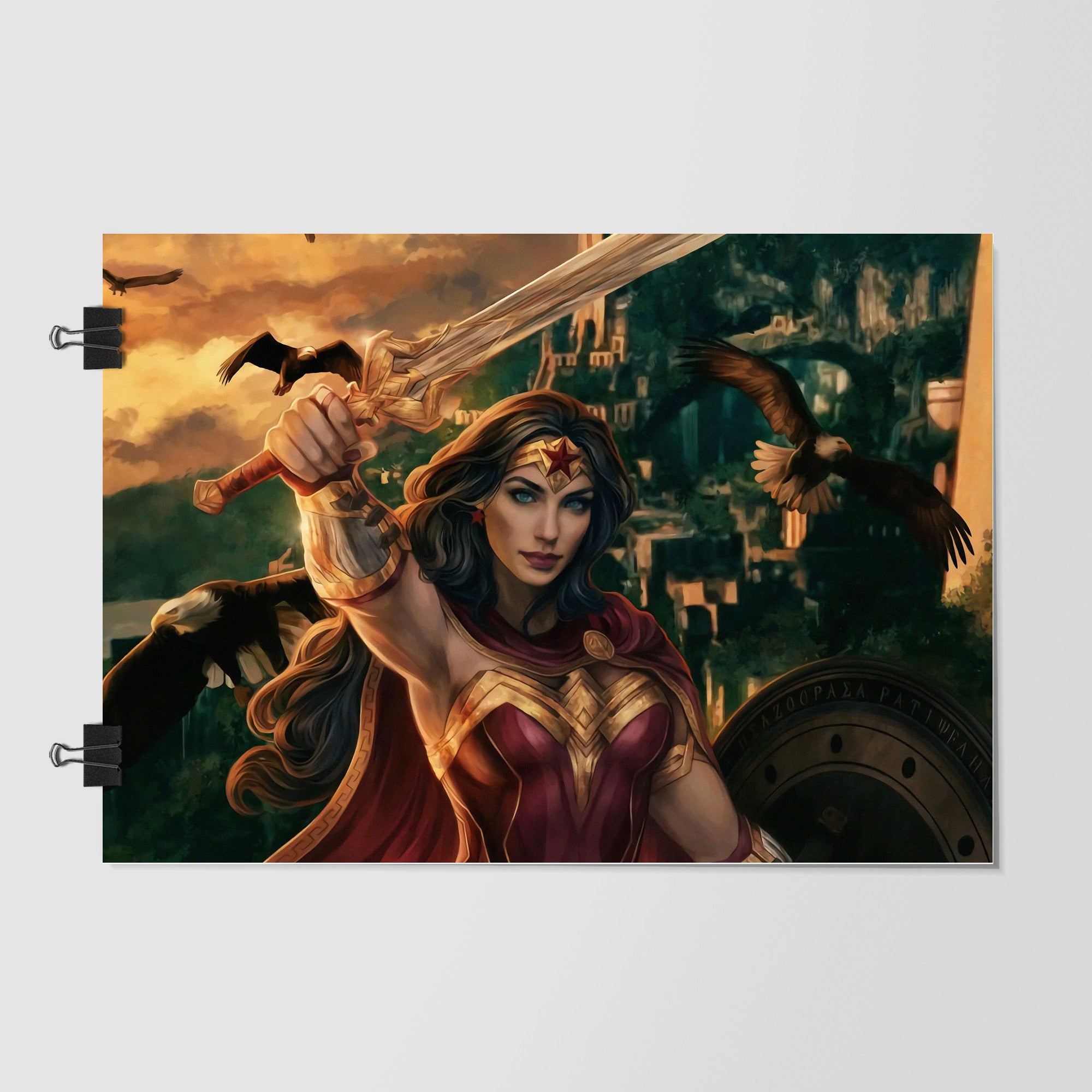 Wonder Woman Black Dramatic Lighting by Decalz
