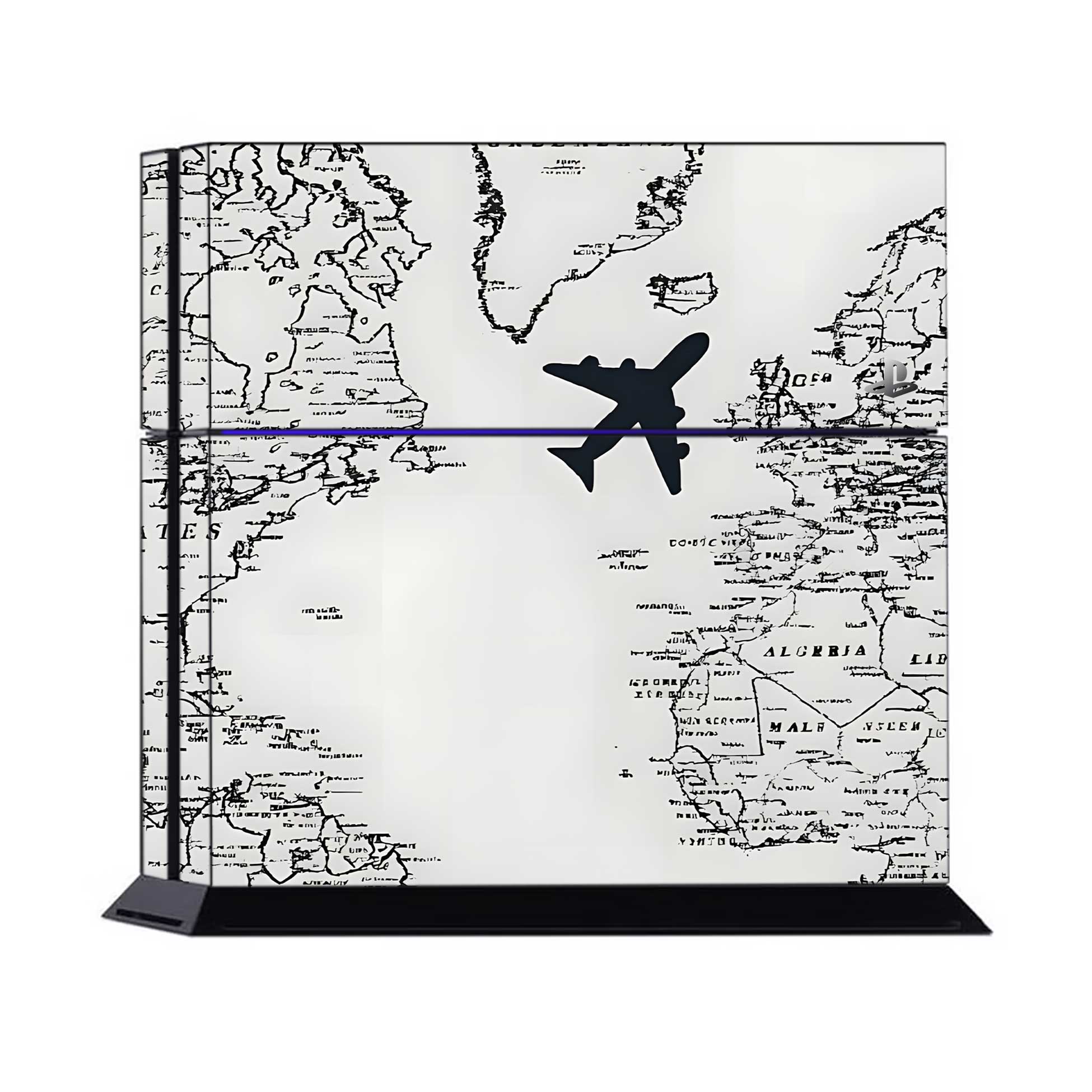 World Map Wanderlust PlayStation 4 Fat Skins & Wraps
