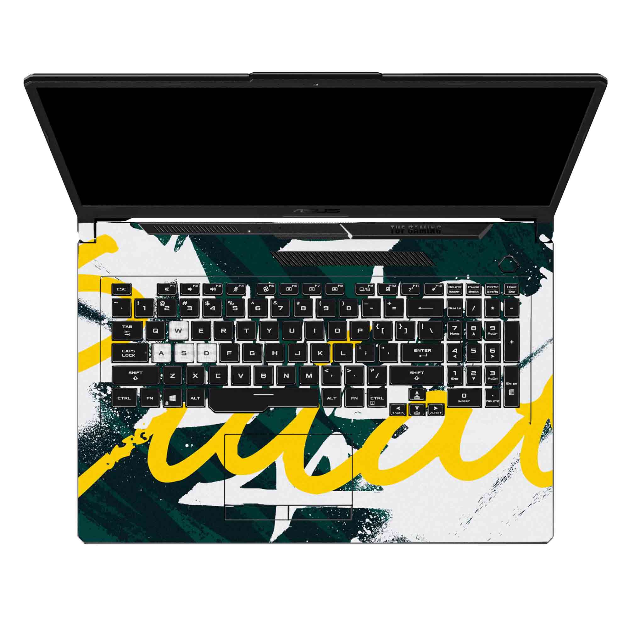 Yellow Brush Strokes - Laptop Skins