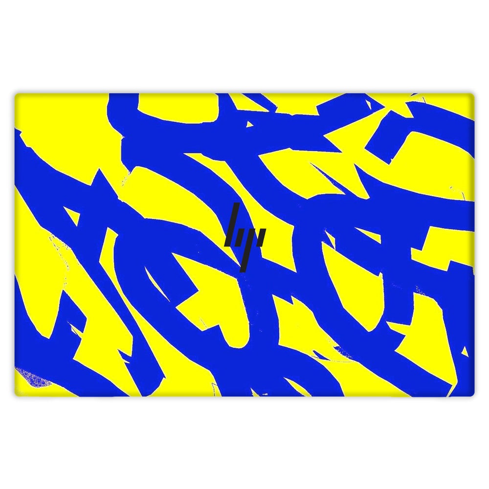 Yellow Abstract Flow skin on Hp Elitebook 840 G7 by Decalz
