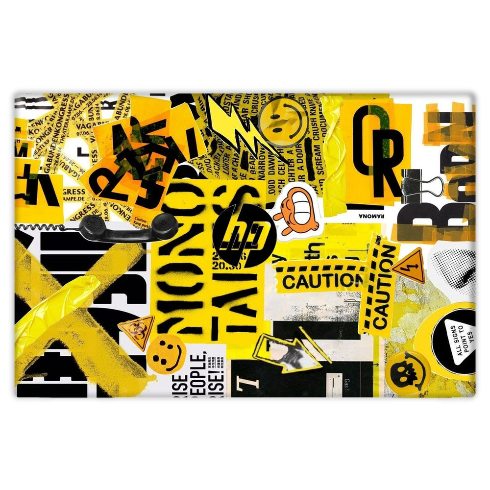 Yellow Alert skin on Hp Pavilion 14 DV0042UR by Decalz