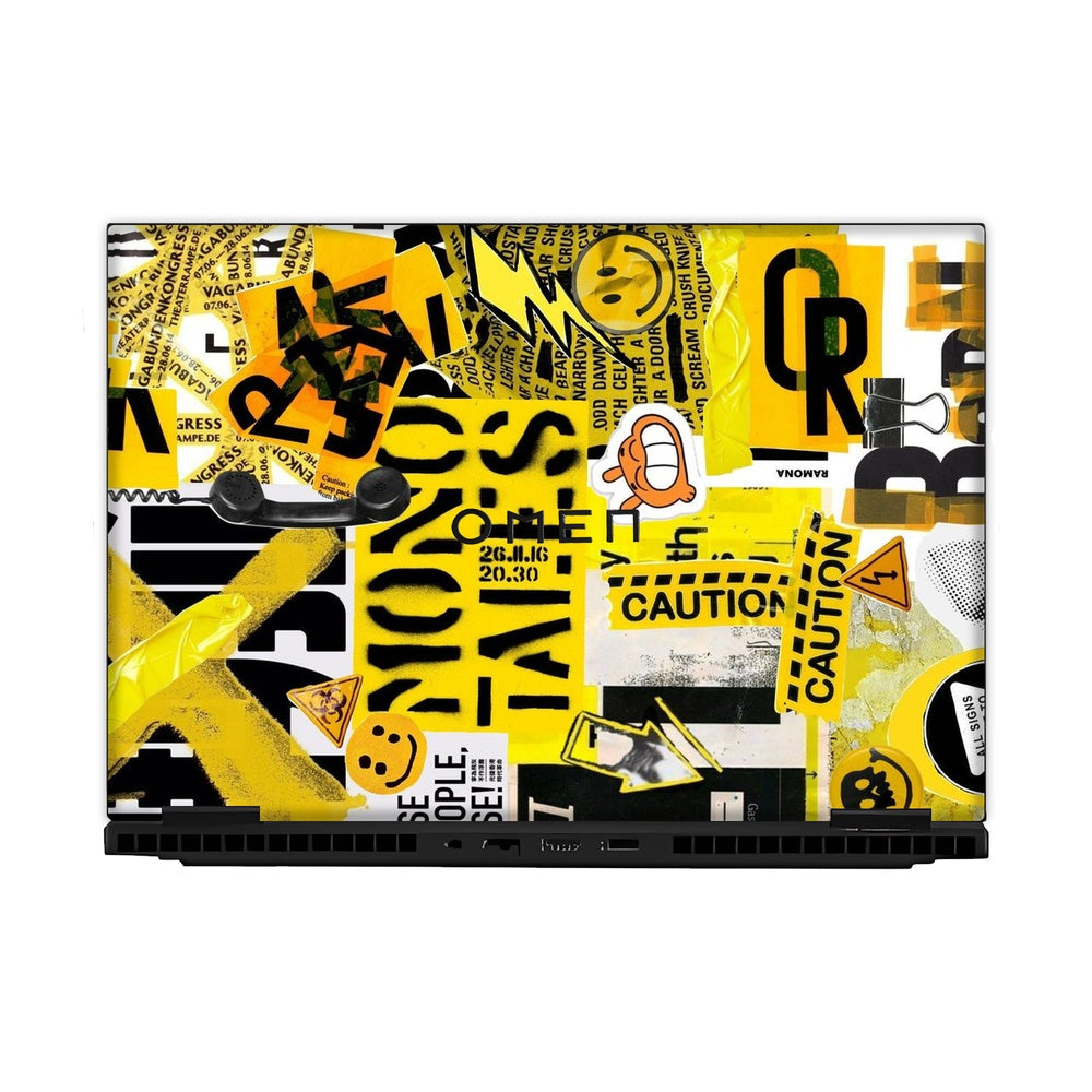 Yellow Alert skin on Hp Omen Gaming 16-AM0241TX by Decalz