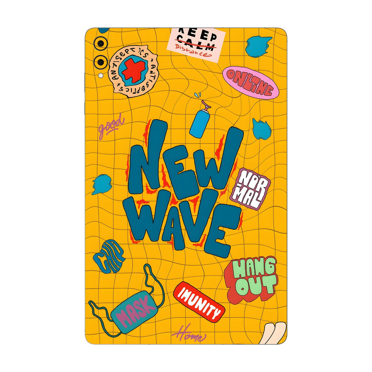 Yellow Warp skin on Samsung Galaxy Tab S11 Ultra by Decalz