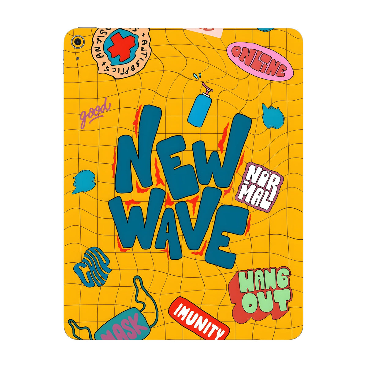 Yellow Warp skin on iPad Air 13-inch M3 2025 by Decalz
