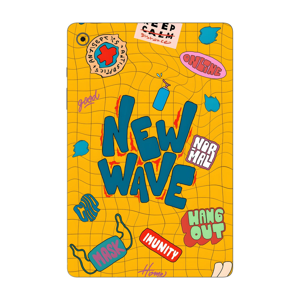 Yellow Warp skin on Samsung Galaxy Tab S10 Lite by Decalz