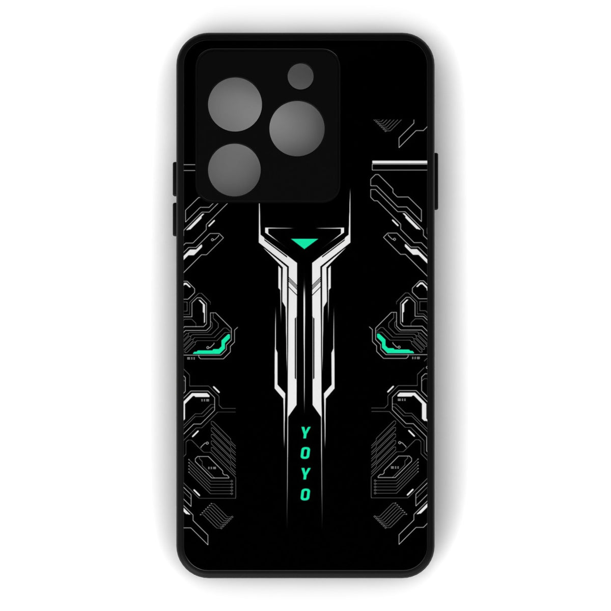Yo Yonic printed metal phone case - flat back view