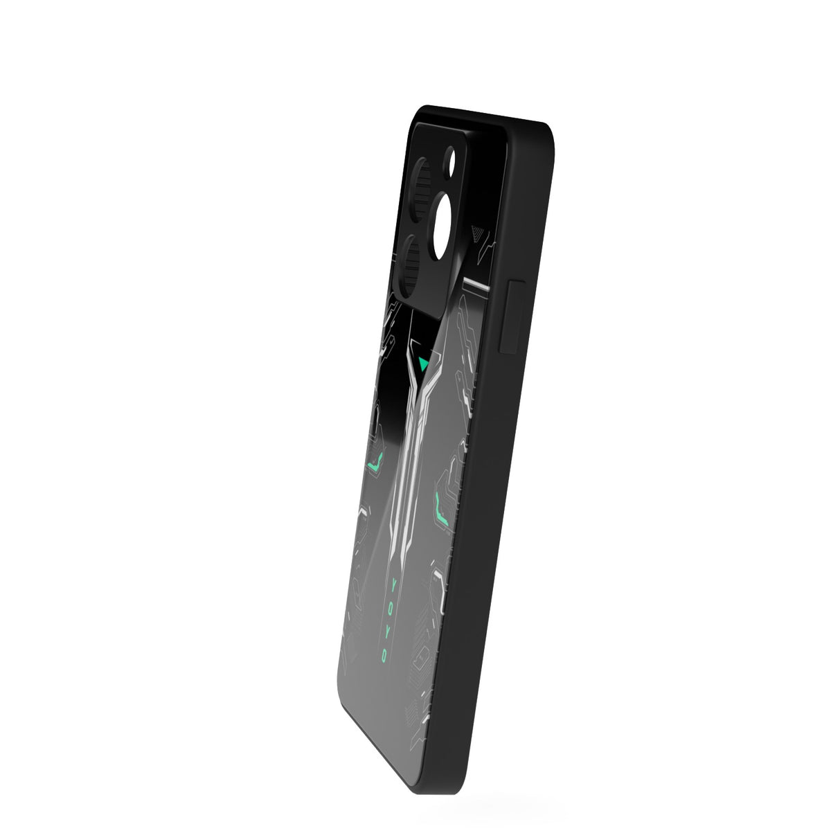 Yo Yonic printed metal phone case - side view