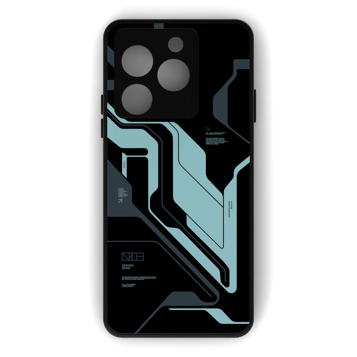 Zero OG Cyberpunk printed metal phone case - flat back view