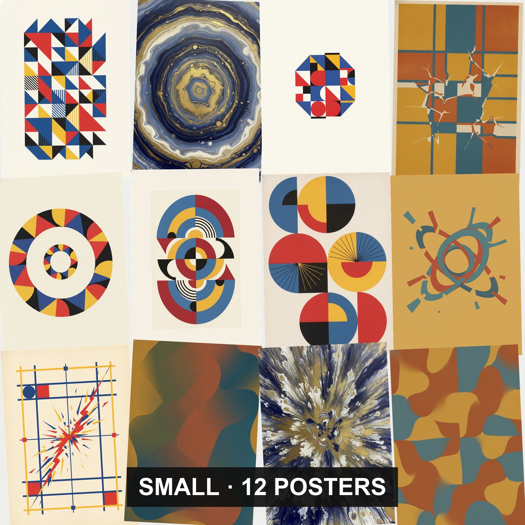 Abstract Poster Bundle - 12 posters, every design shown