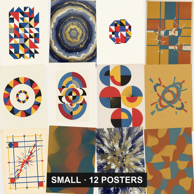 Abstract Poster Bundle - 12 posters, every design shown