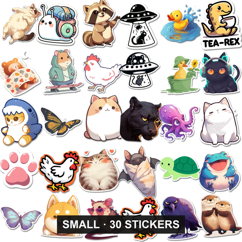 Animal Sticker Bundle - 30 stickers, every design shown