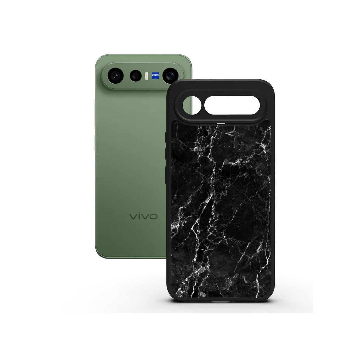 Black Marble printed Doyers case, alternate view