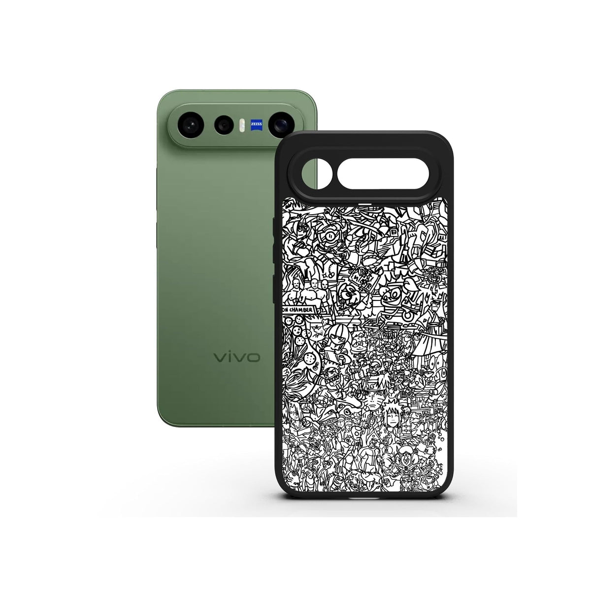 Classic Doodle printed Doyers case, alternate view