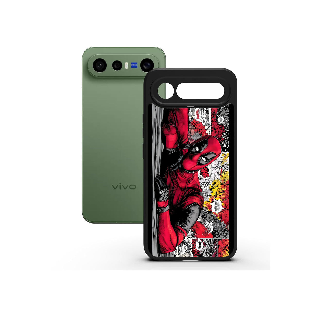 Crimson Comic Strip printed Doyers case, alternate view