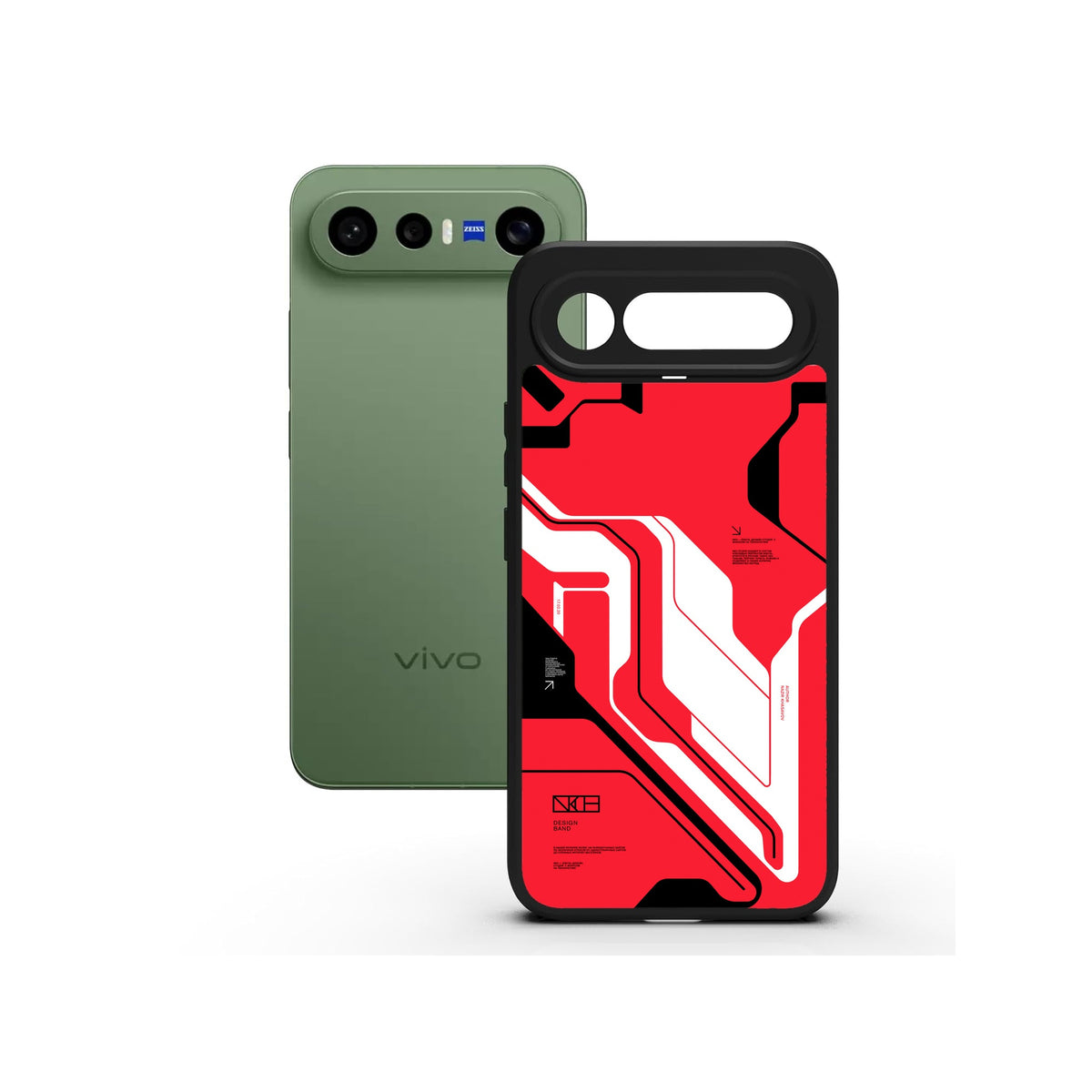 Cyber Red printed Doyers case, alternate view