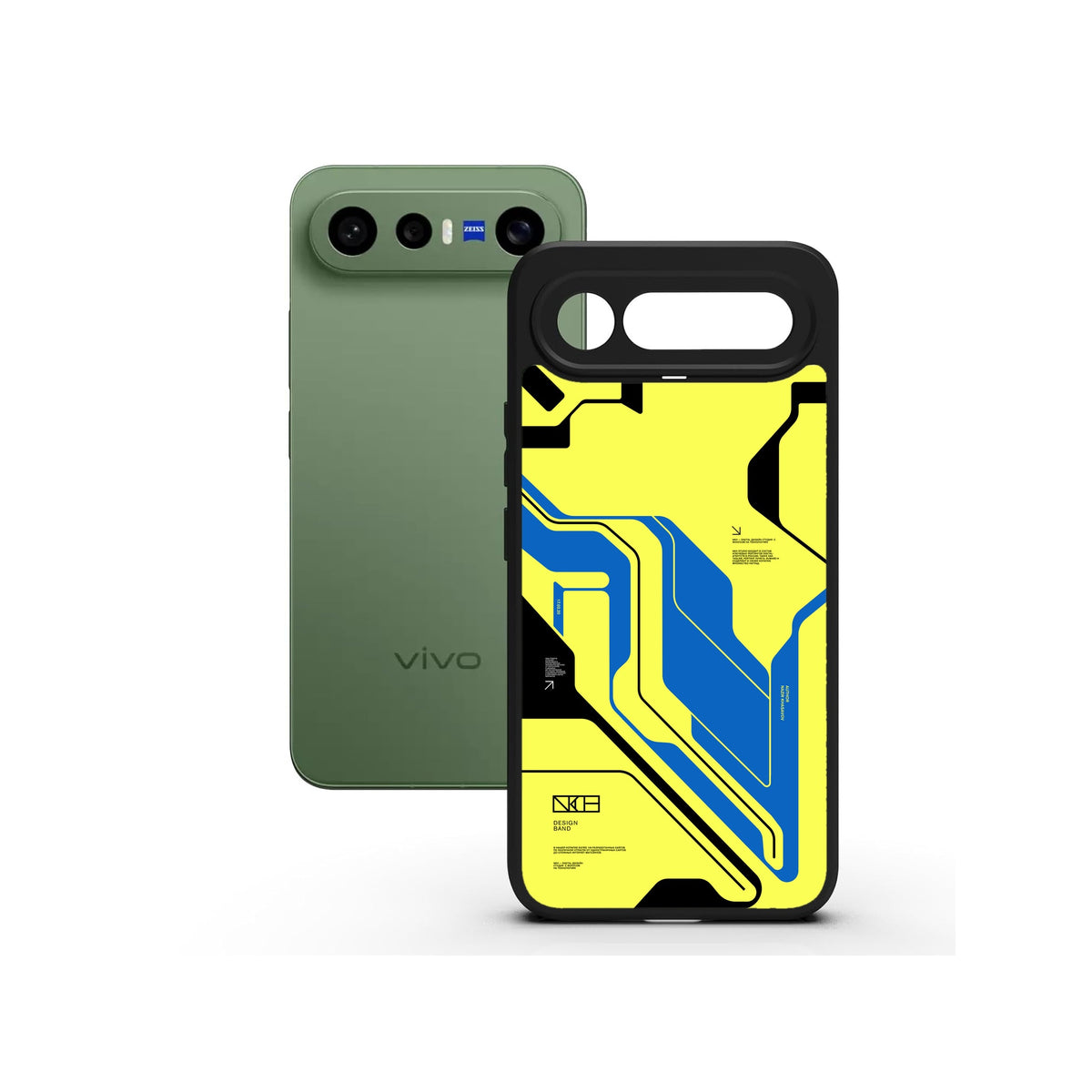 Cyber Yellow printed Doyers case, alternate view