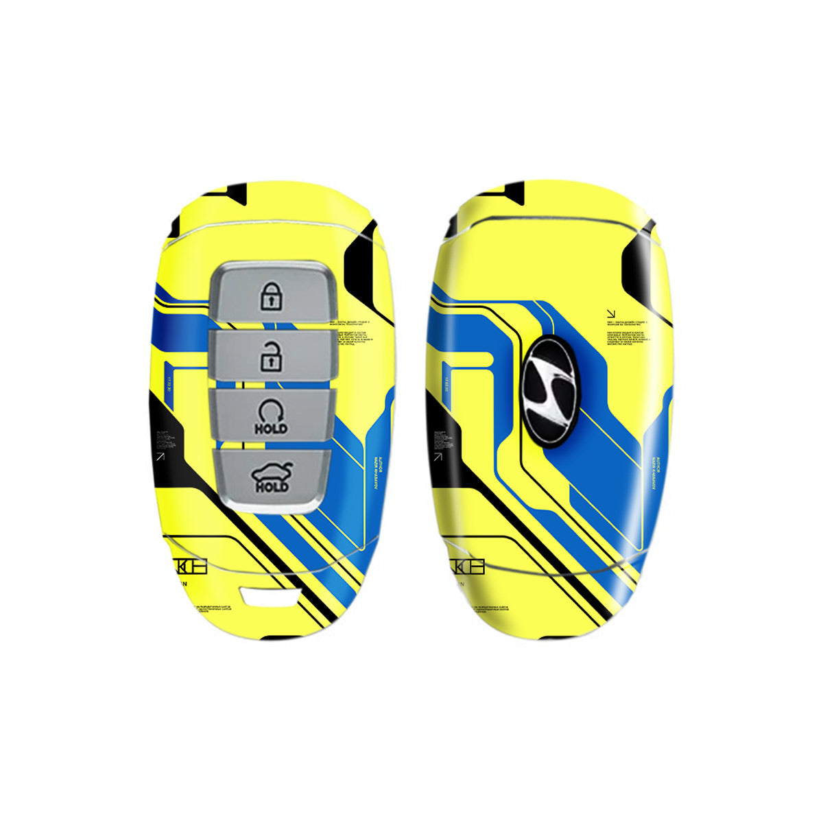 Cyber yellow - Car Key Skins